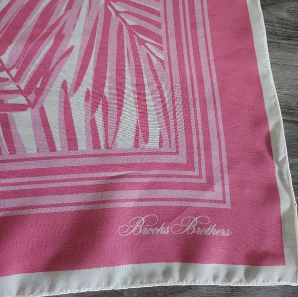 Brooks Brothers Italian Palm Print Scarf 26x26 New With Tags - Picture 6 of 8